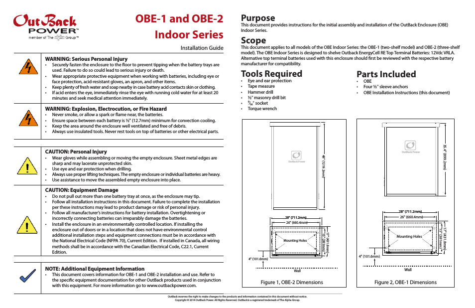 OBE 1 & 2 Quick Start Guide