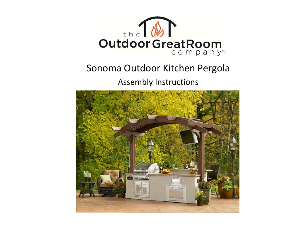 Sonoma Outdoor Kitchen Pergola