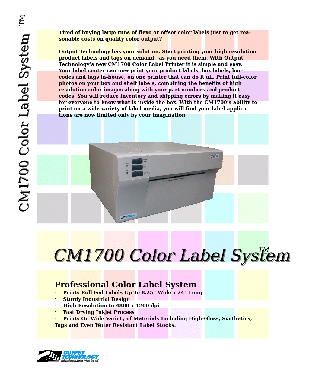 Professional Color Label System CM1700