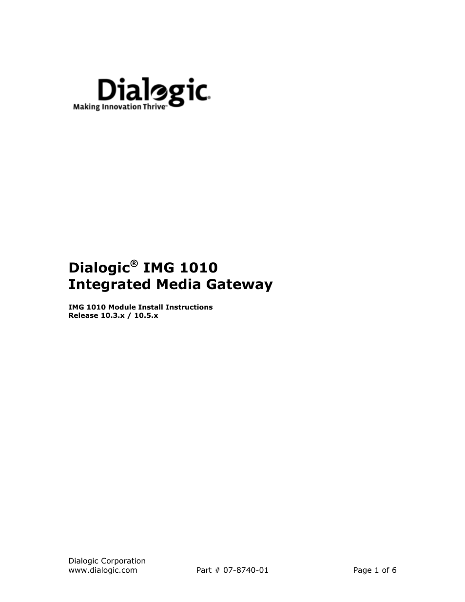 Integrated Media Gateways IMG 1010