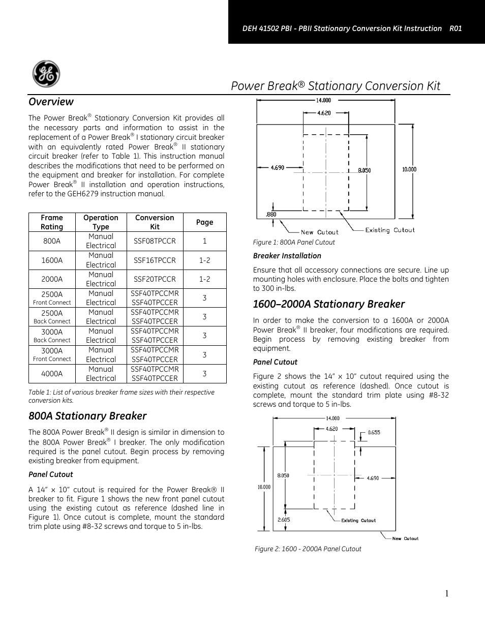 Power Break Stationary Conversion Kit