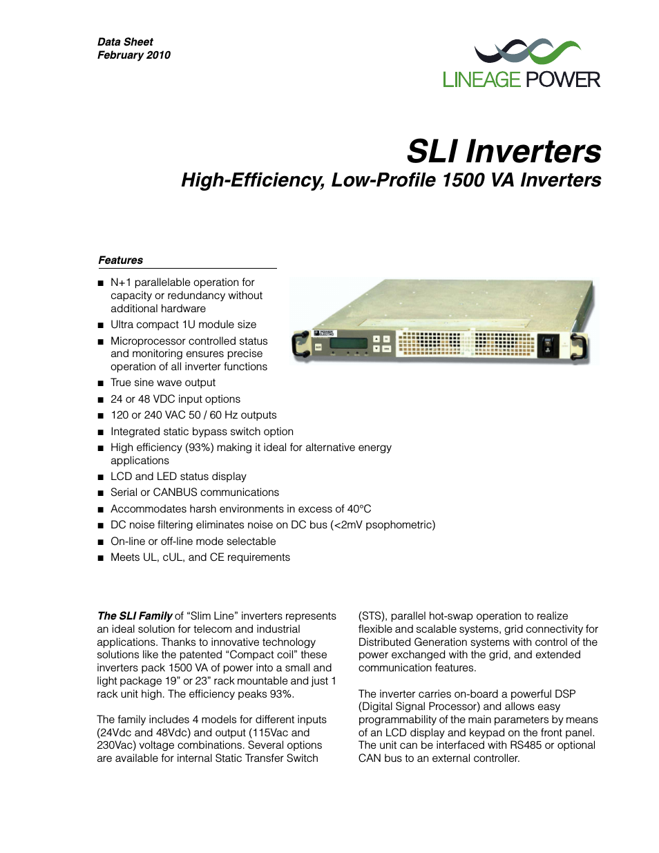 SLI Inverters