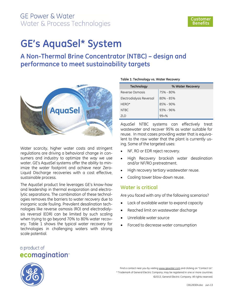 AquaSel Desalination System