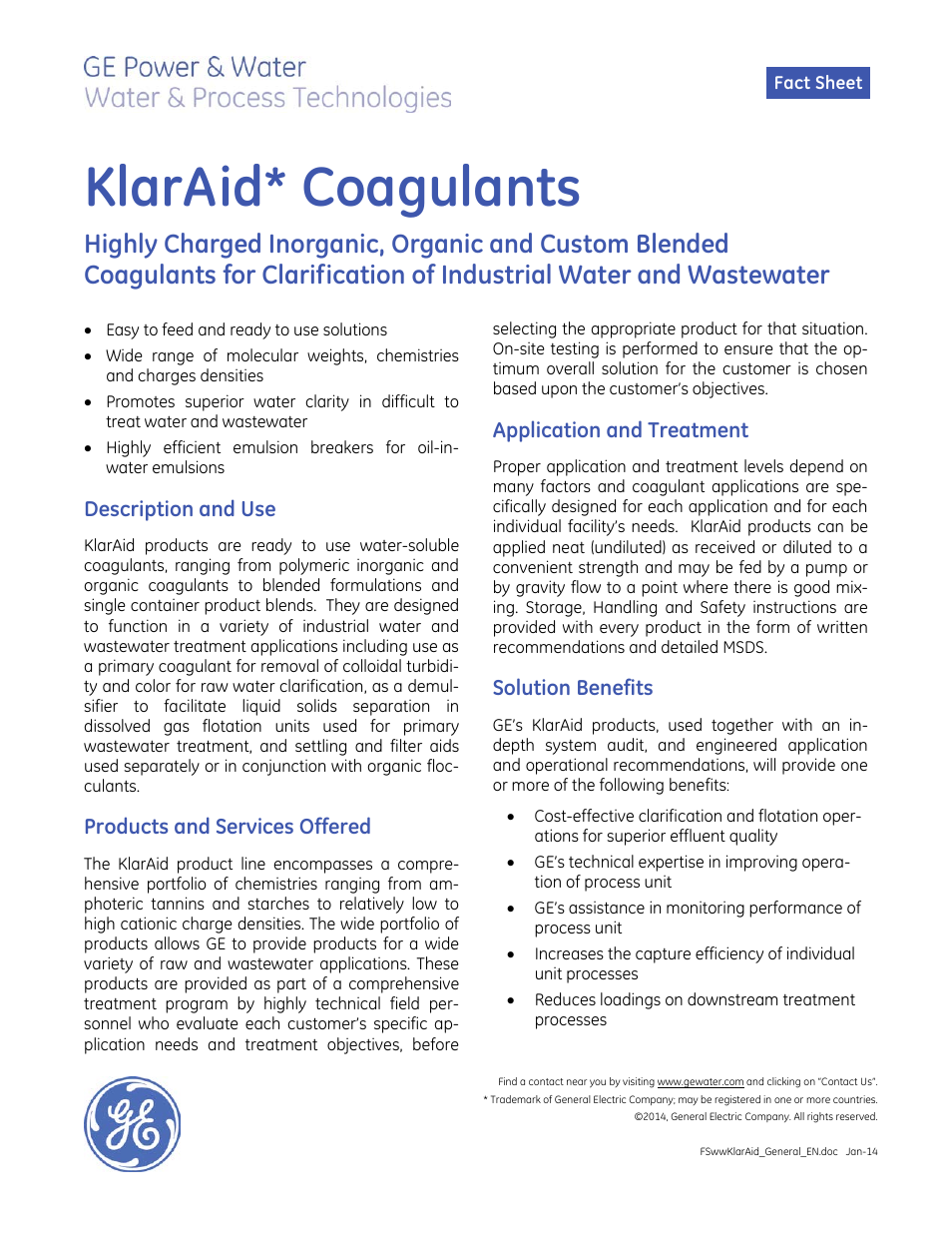 Emulsion Breakers - KlarAid Coagulants