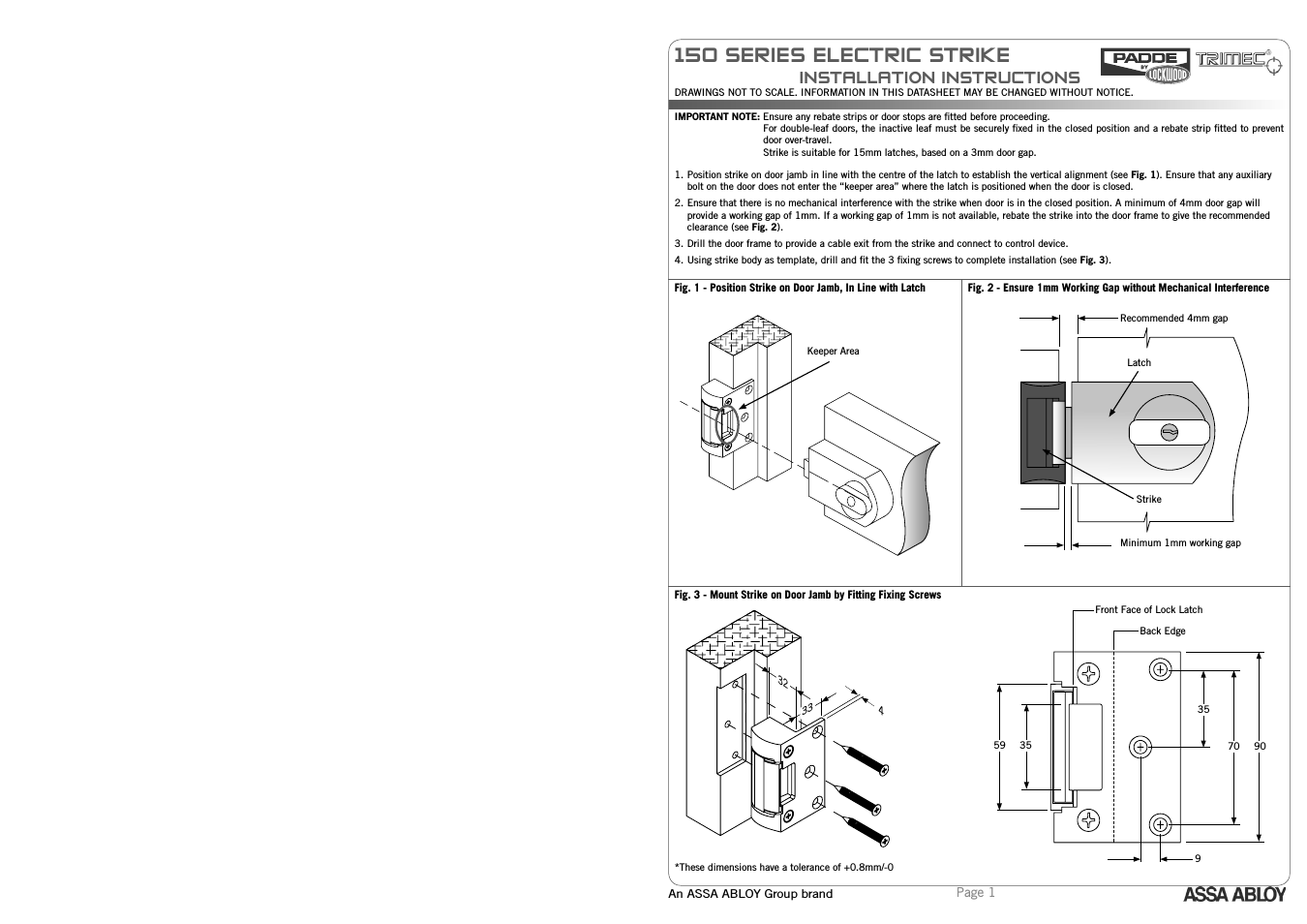 ES150 Series Surface Mounted Electric Strike