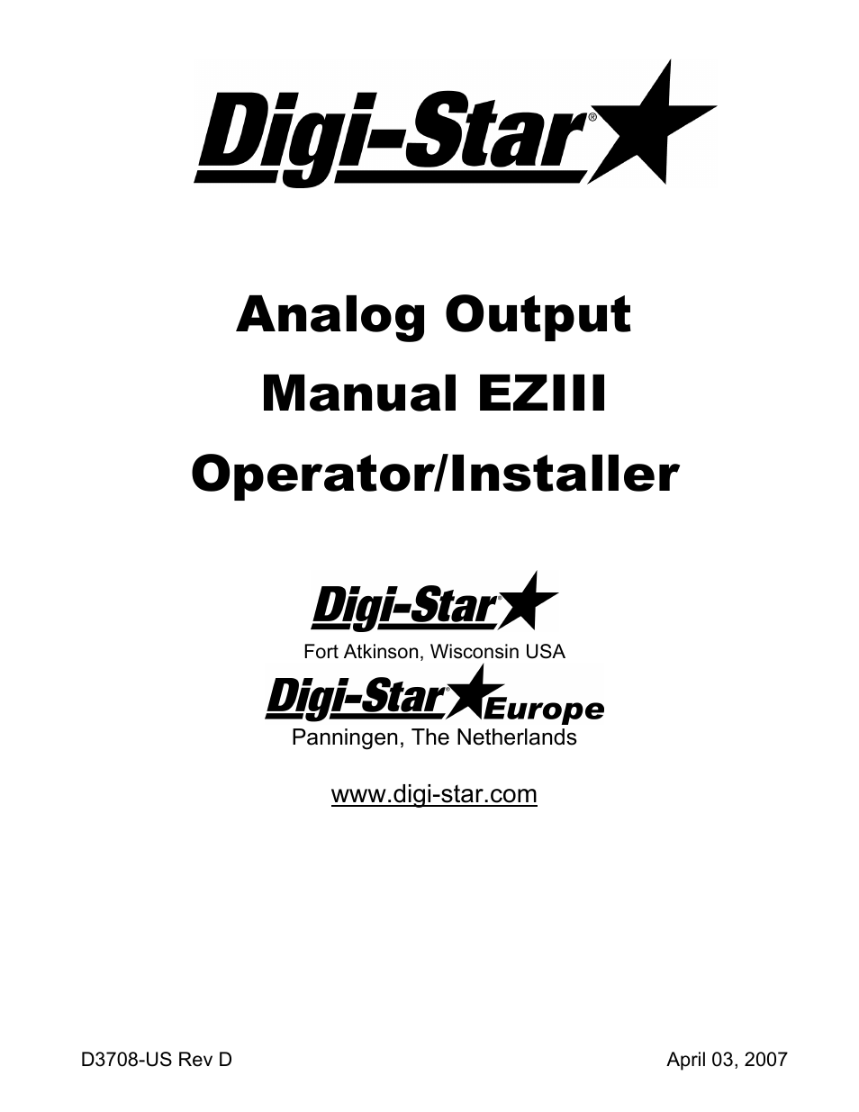Analog Output EZIII