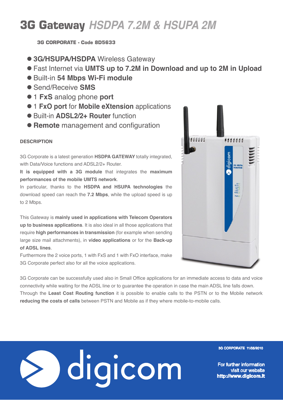 3G Gateway HSDPA 7.2M