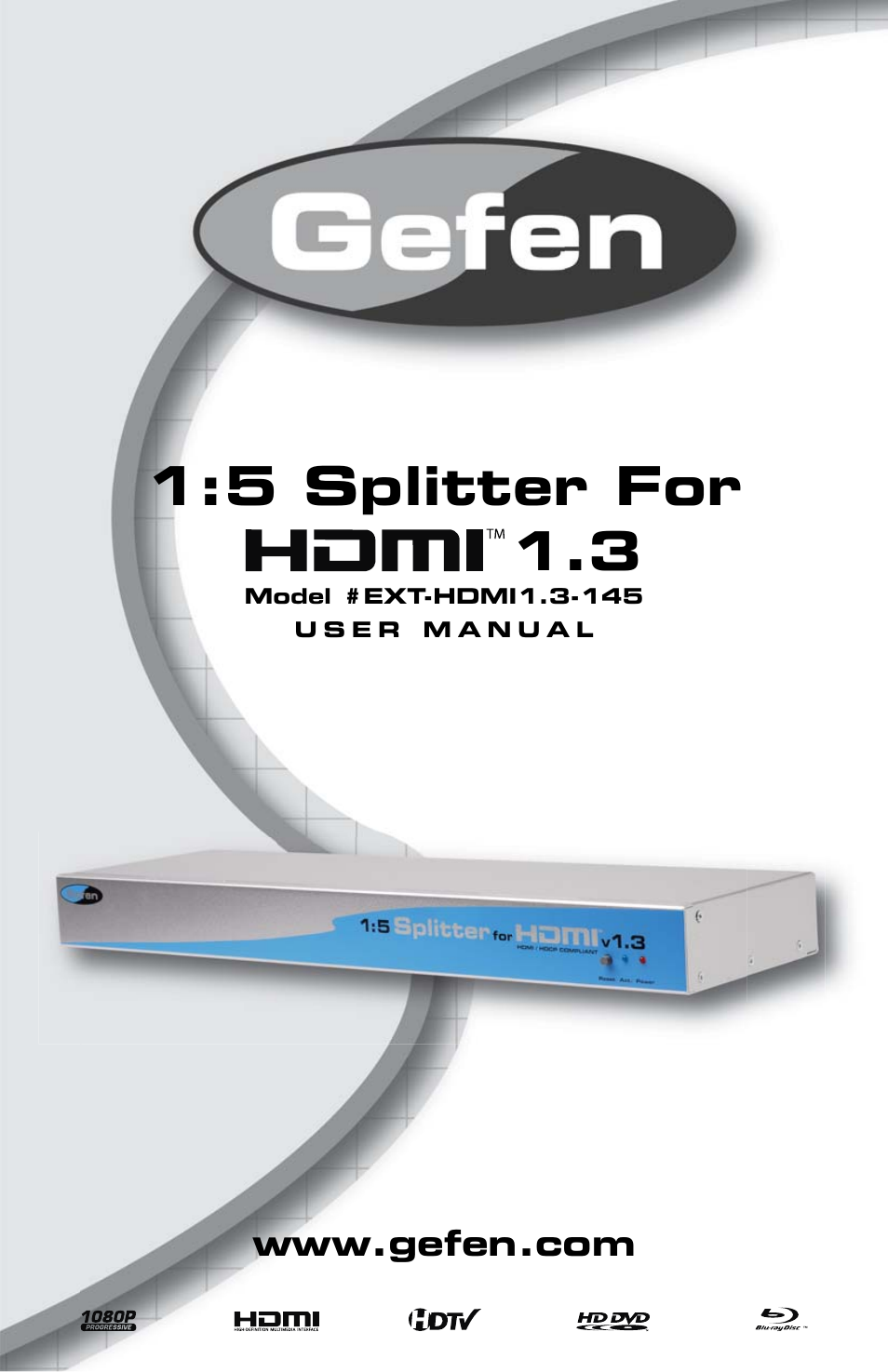 1:5 Splitter For HDMI 1.3 EXT-HDMI1.3-145