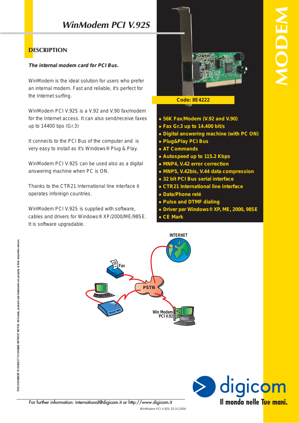 WinModem PCI V.92S
