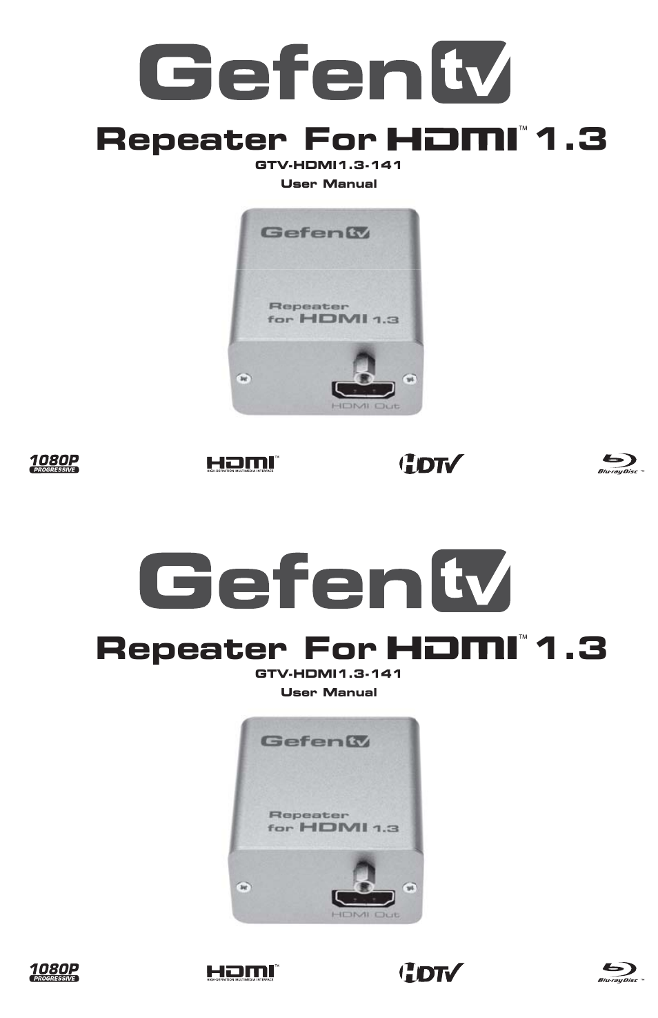 Repeater For HDMI 1.3 GTV-HDMI1.3-141