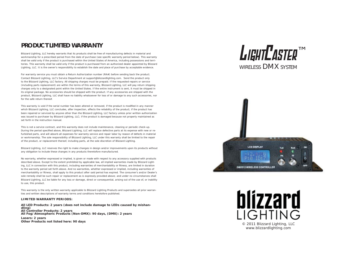 Lightcaster Wireless DMX System