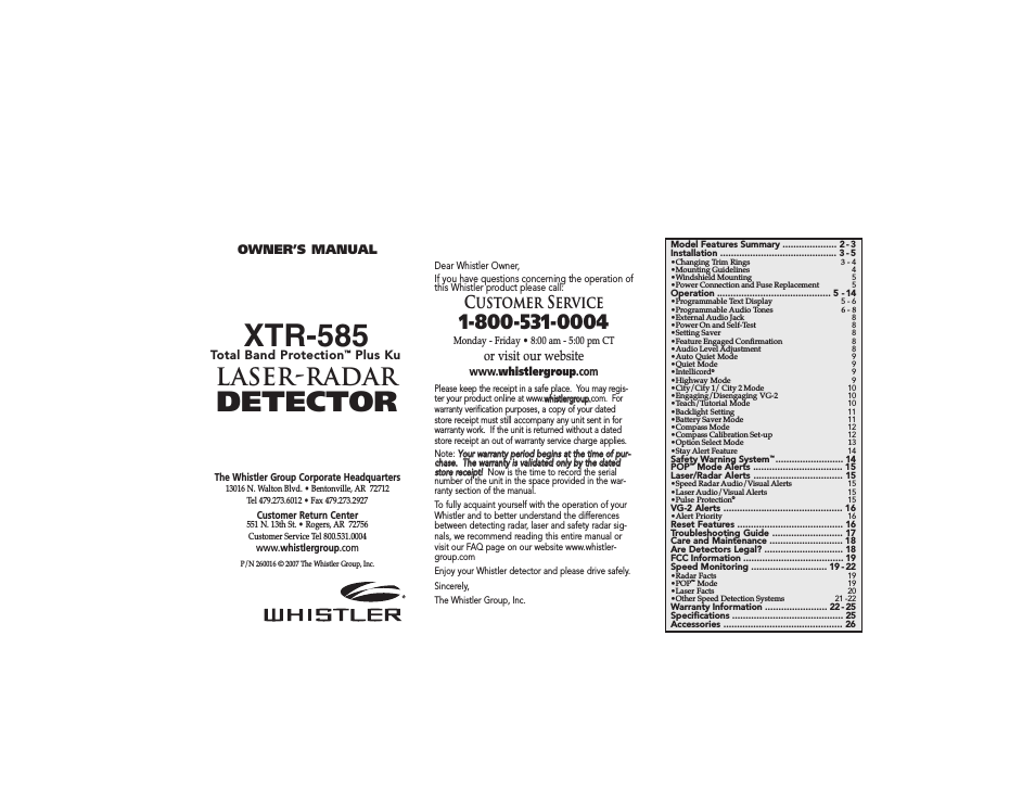 Detector Laser-Radar XTR-585