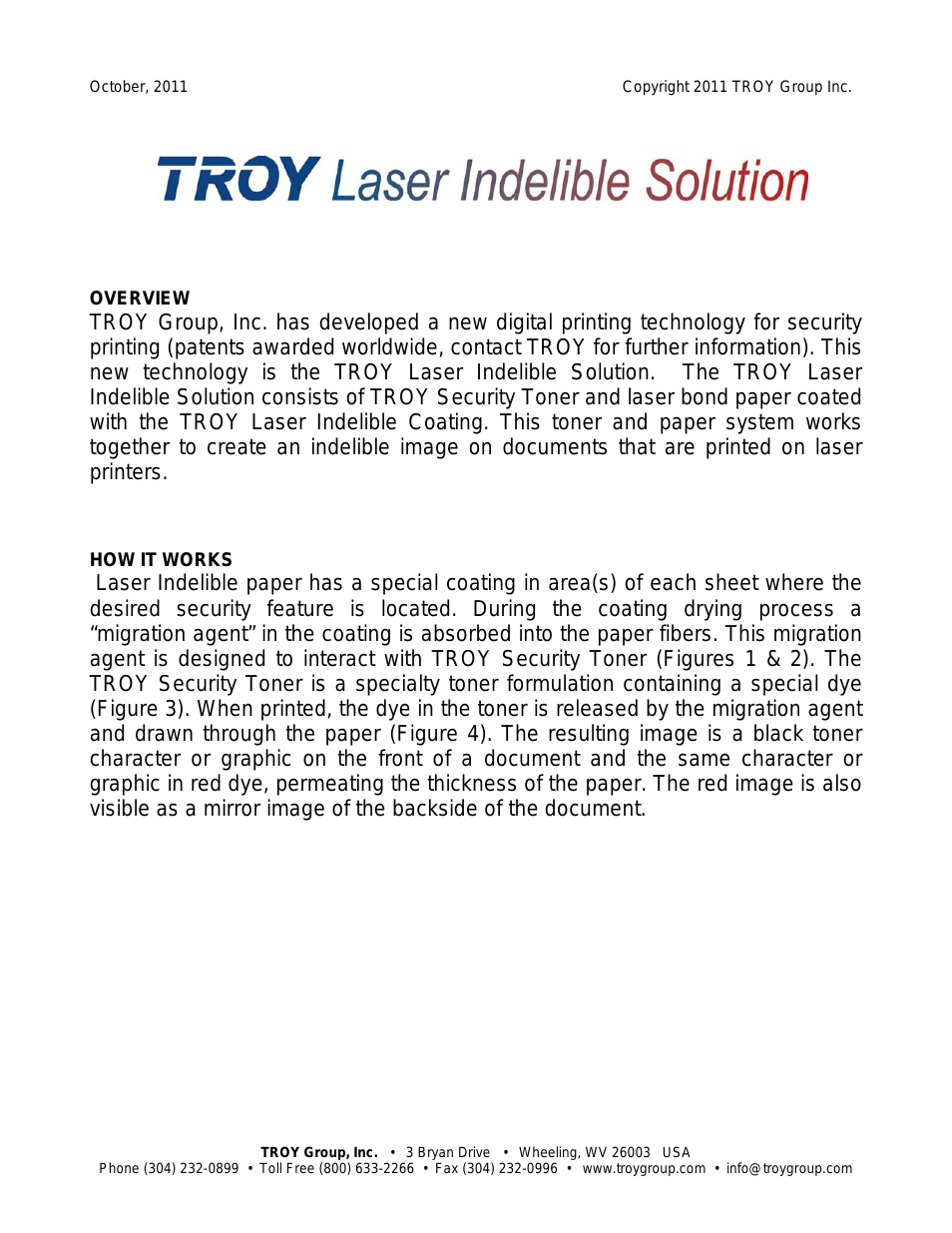 Laser Indelible Solution White Paper Datasheet