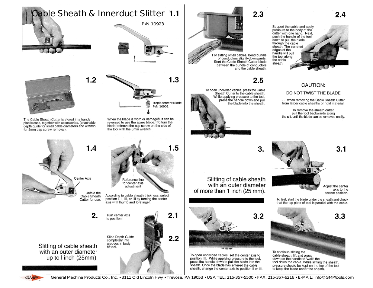 10923 Cable Sheath & Innerduct Slitter