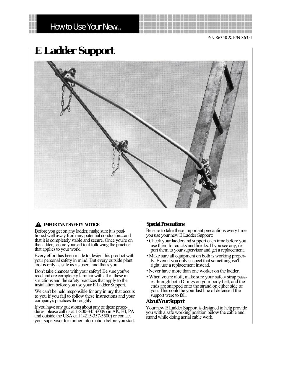 86350 E ladder Support