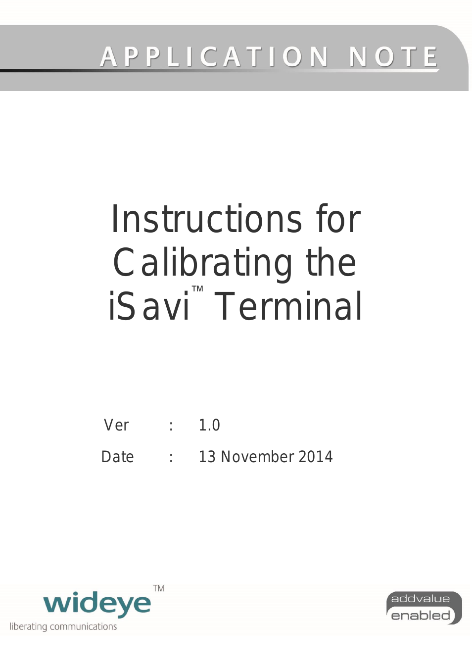 iSavi Terminal Instruction for calibrating Rev 1.0