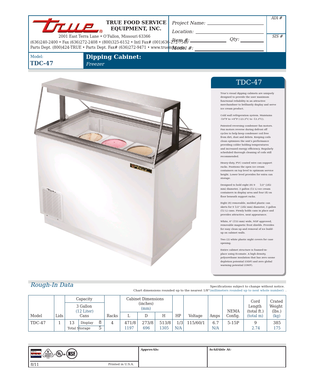 Dipping Cabinet: Freezer TDC-47
