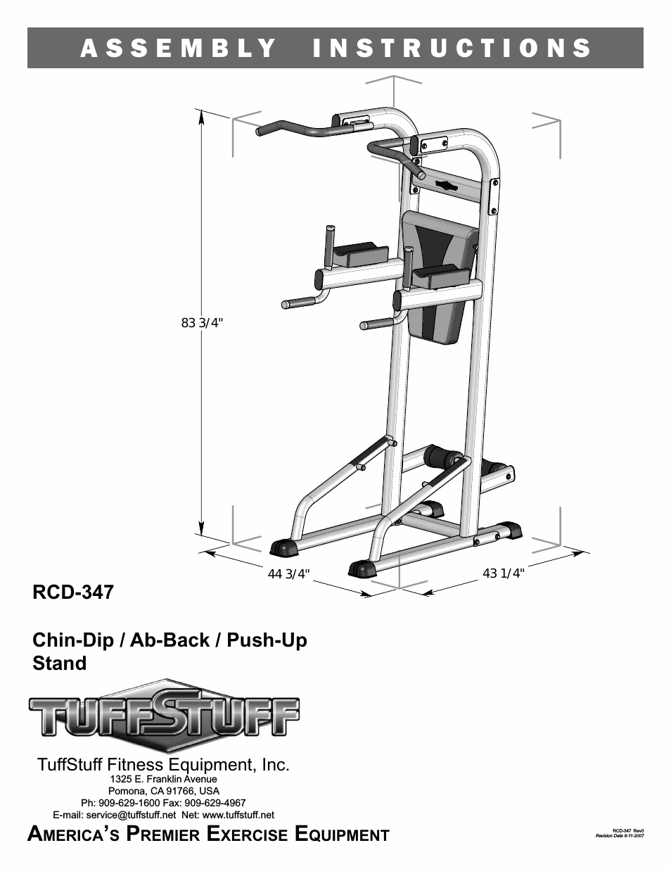 RCD-347 Chin/Dip/VKR & Push-Up Combo