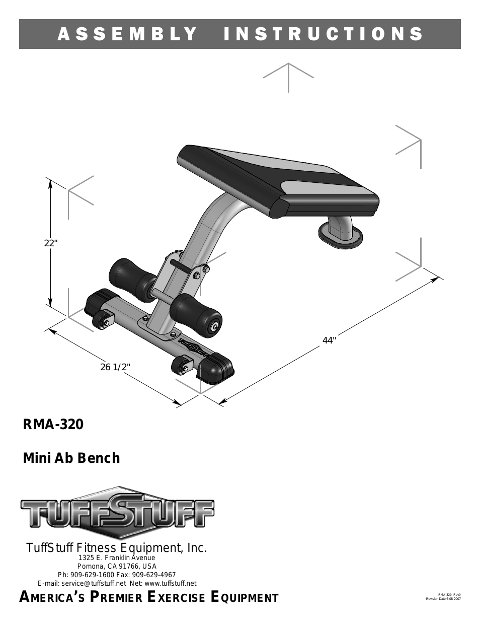 RMA-320 Mini Ab Bench