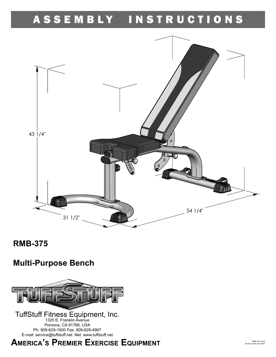 RMB-375 Multi-Purpose Bench