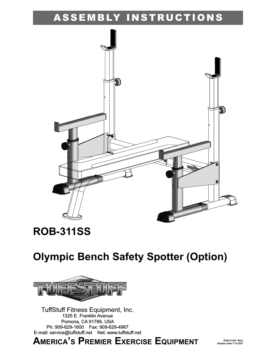 ROB-311SS Safety Spotter for ROB-311 (Pair)