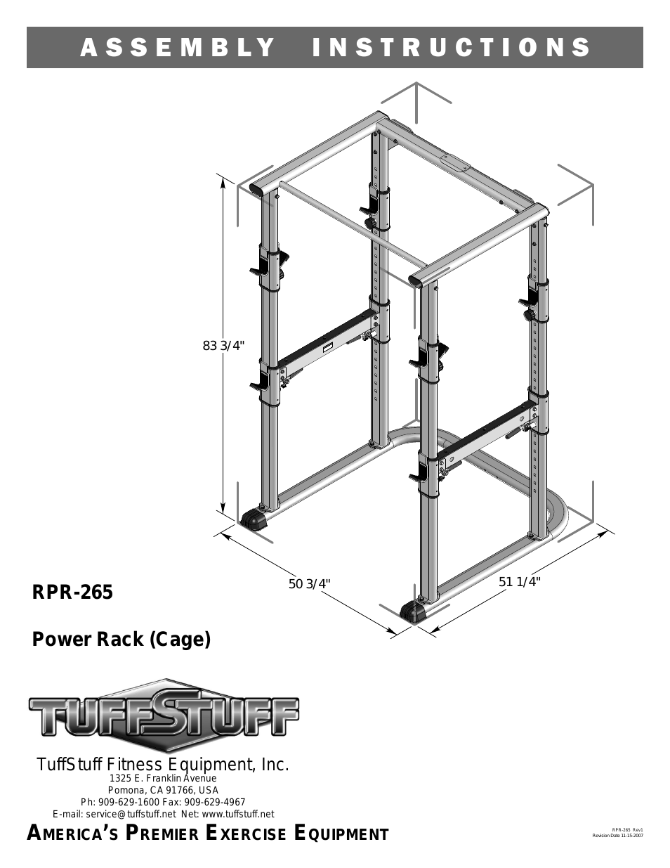 RPR-265 Power Cage/Rack