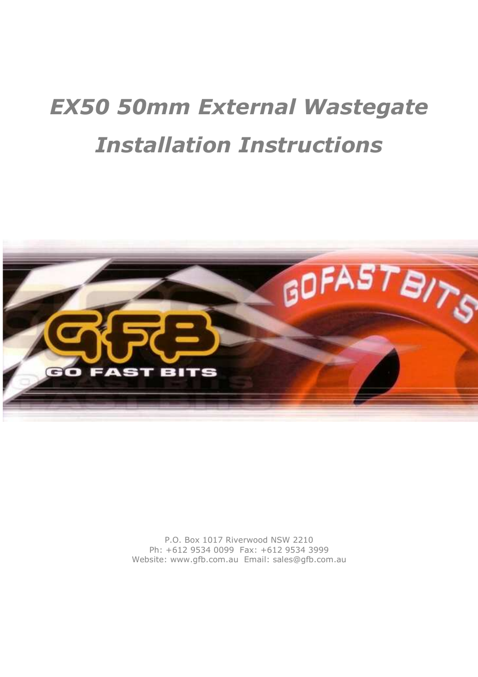 EX50 50mm External Wastegate (part 7001)