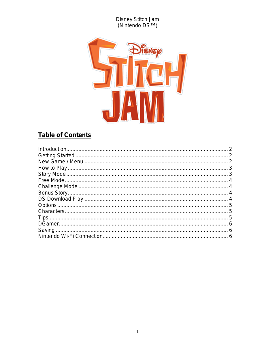 Stitch Jam for Nintendo DS