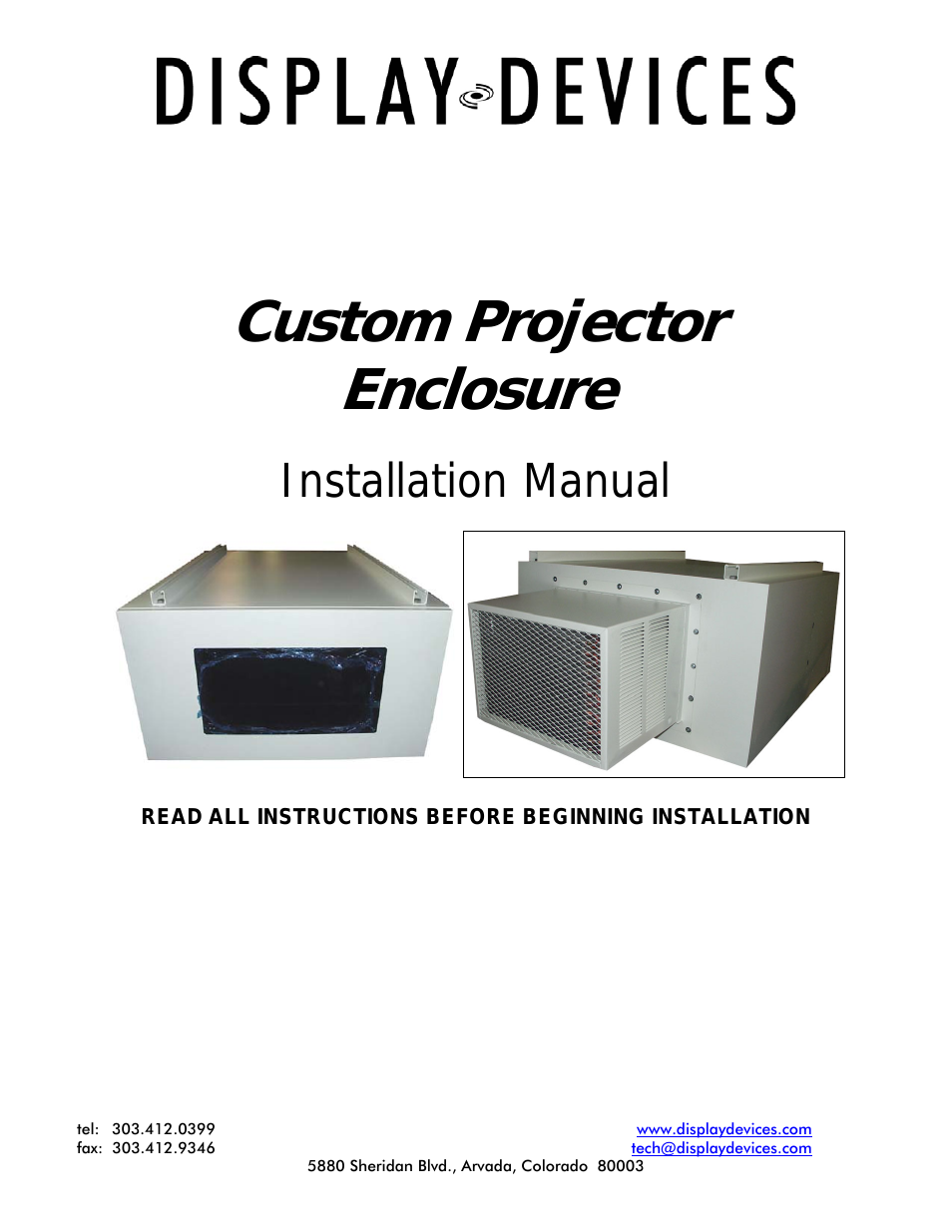 PJE Outdoor Projector Enclosures