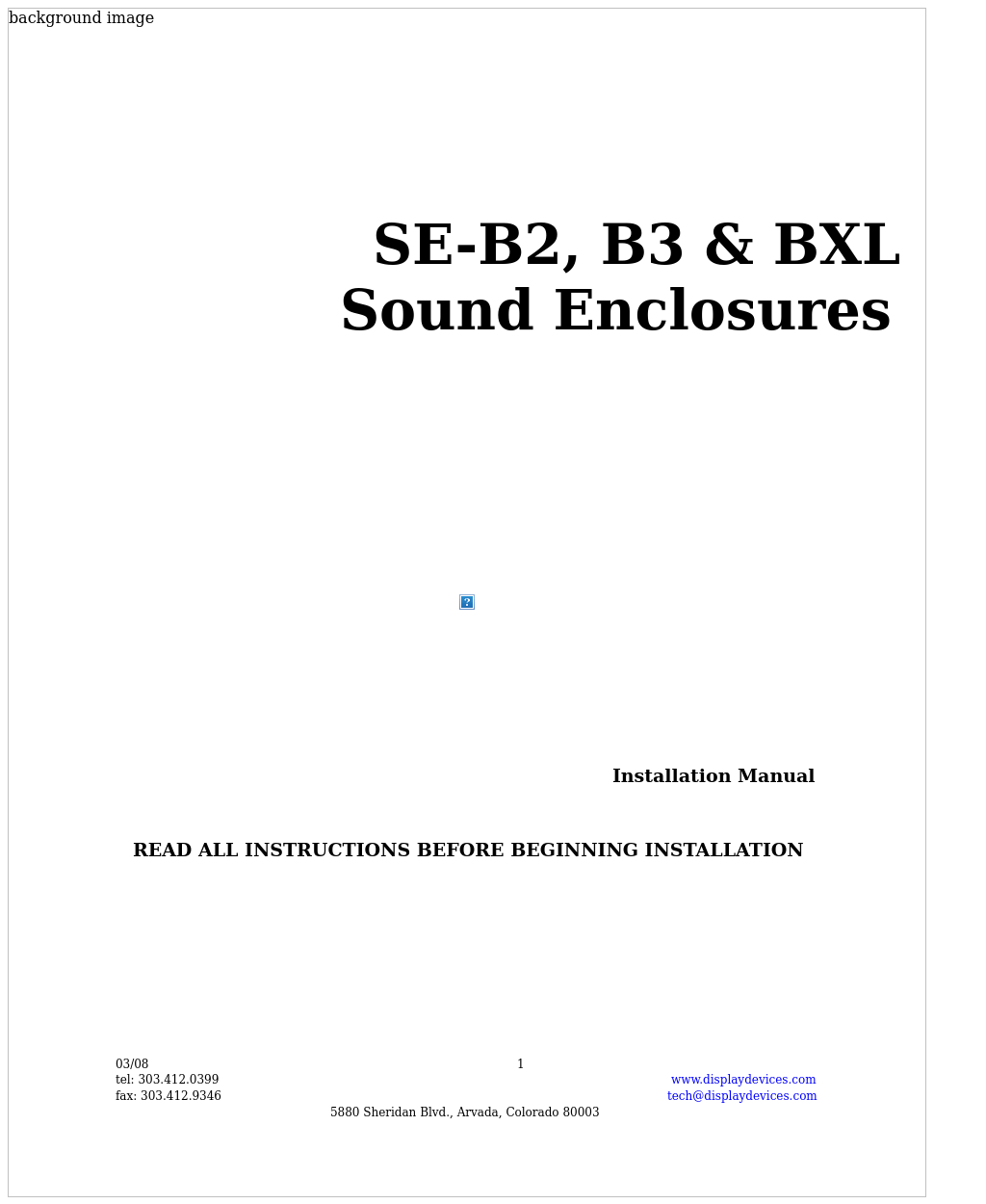 SE-BXL Series Projector Sound Enclosure