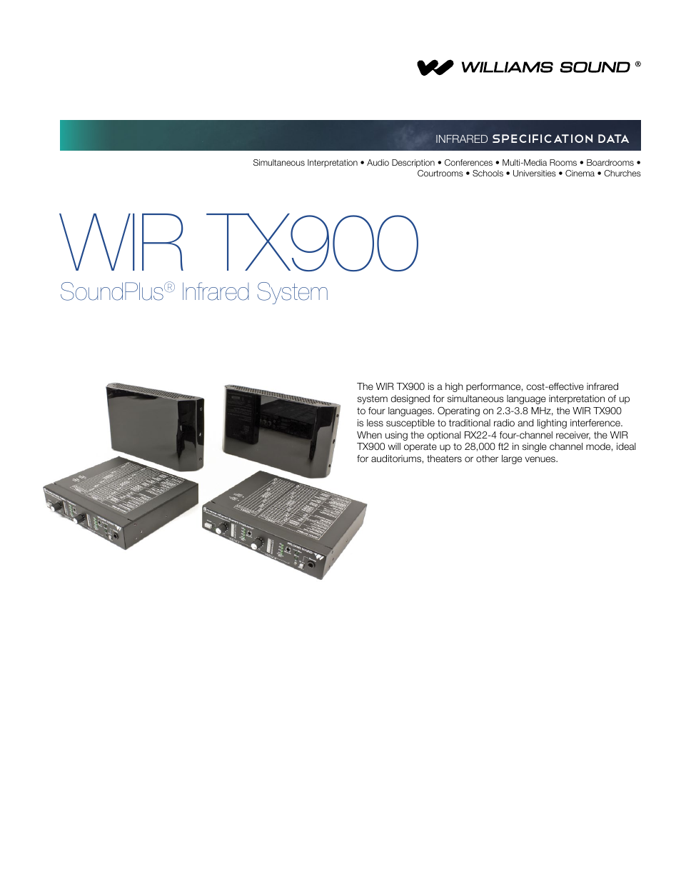 SoundPlus Infrared System WIRTX900