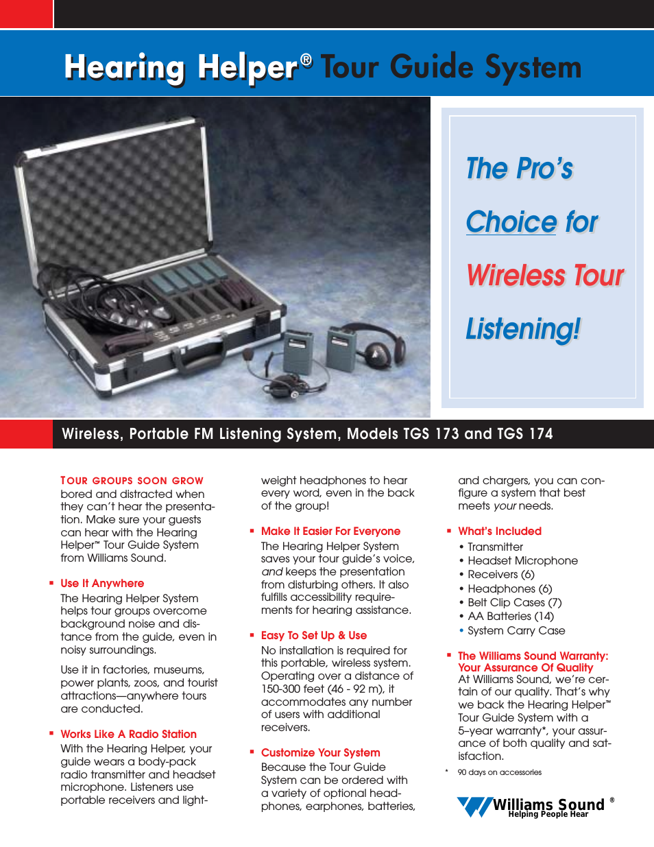 Portable FM Listening System TGS 173