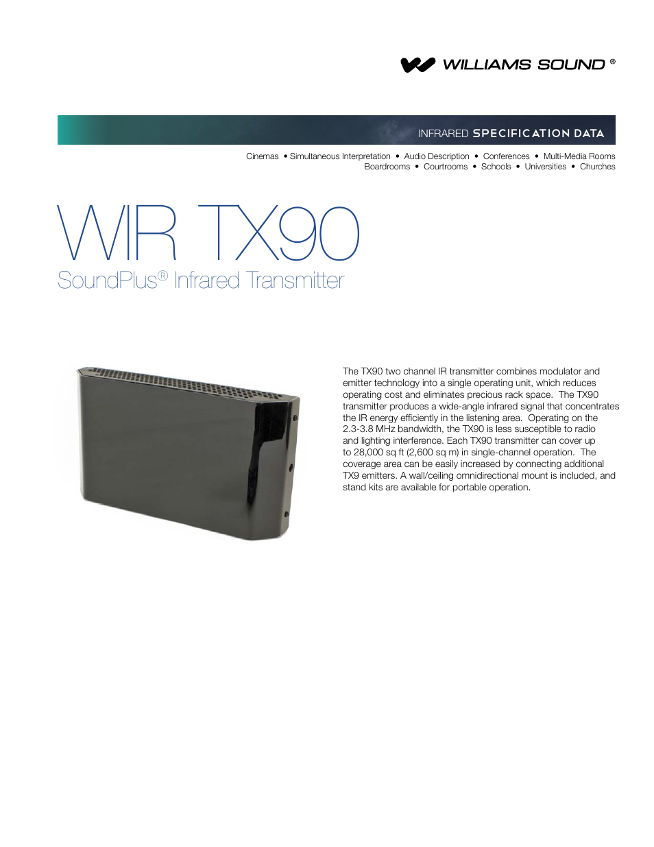 SoundPlus Infrared Transmitter WIR TX90