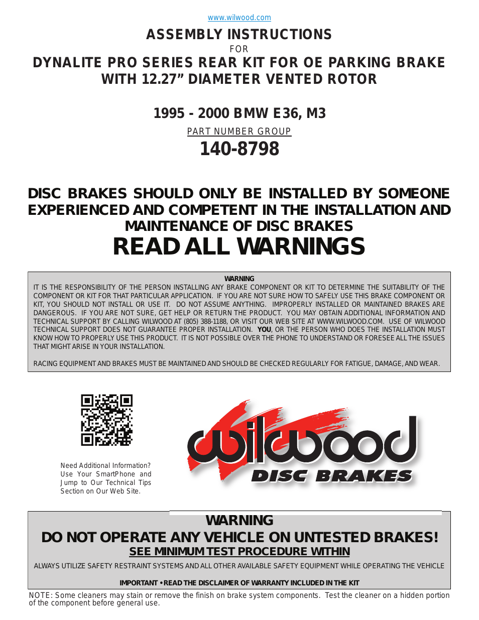 Dynapro Rear Brake Kit For OE Parking Brake