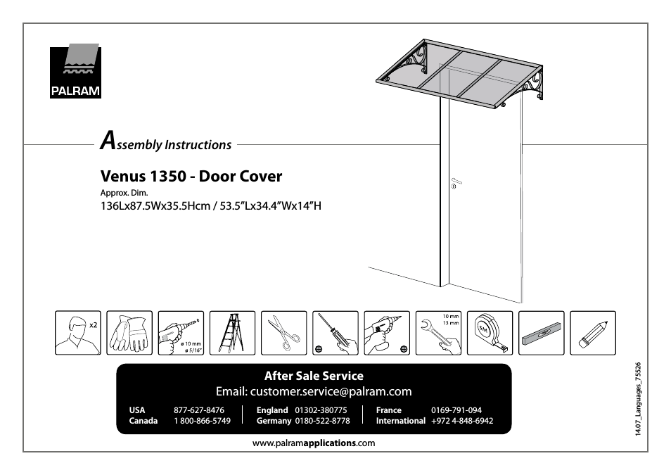Venus 1350 - Door Cover