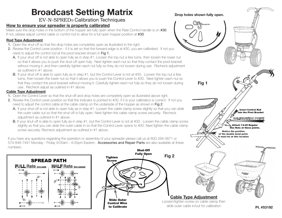 Broadcast Setting Matrix