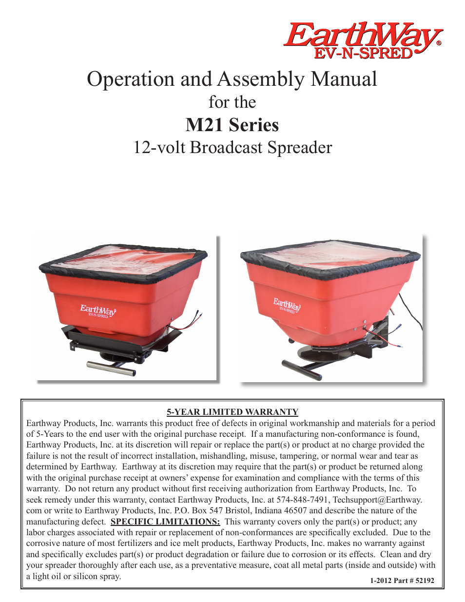 M21S Professional 12-Volt Broadcast Spreader