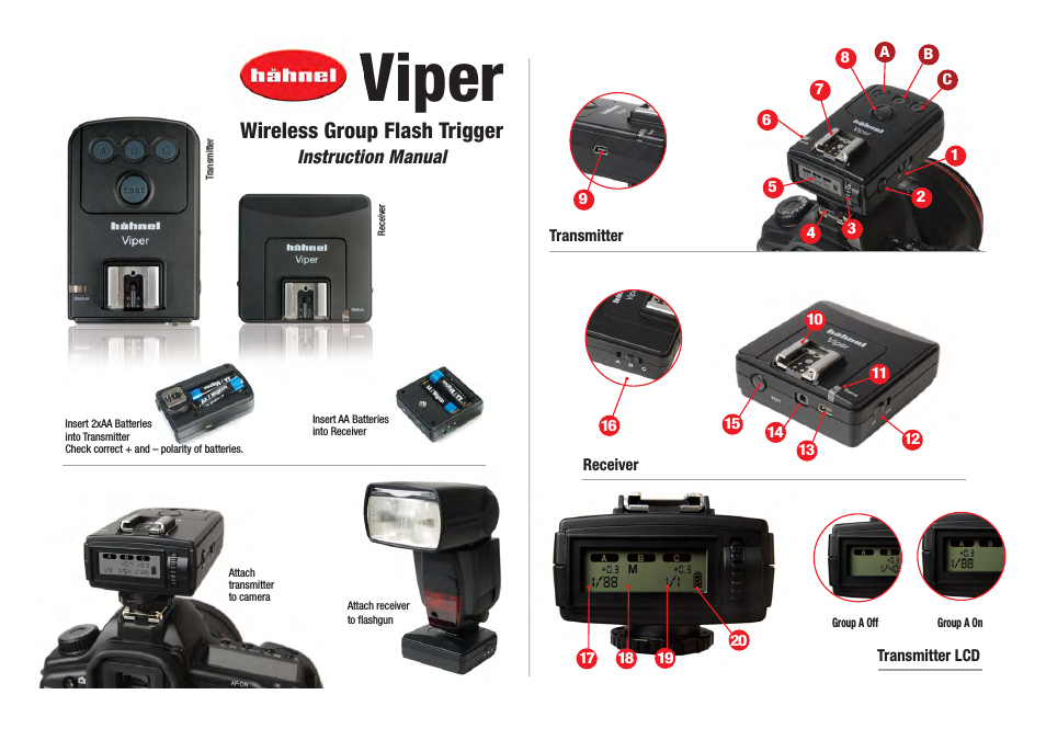 Viper Wireless Group Flash Trigger for Canon