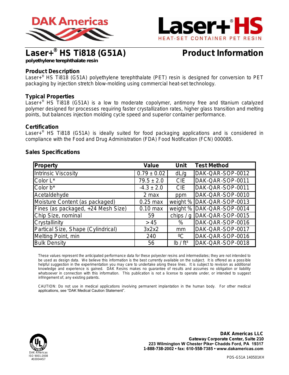Laser+ HS Ti818 G51A