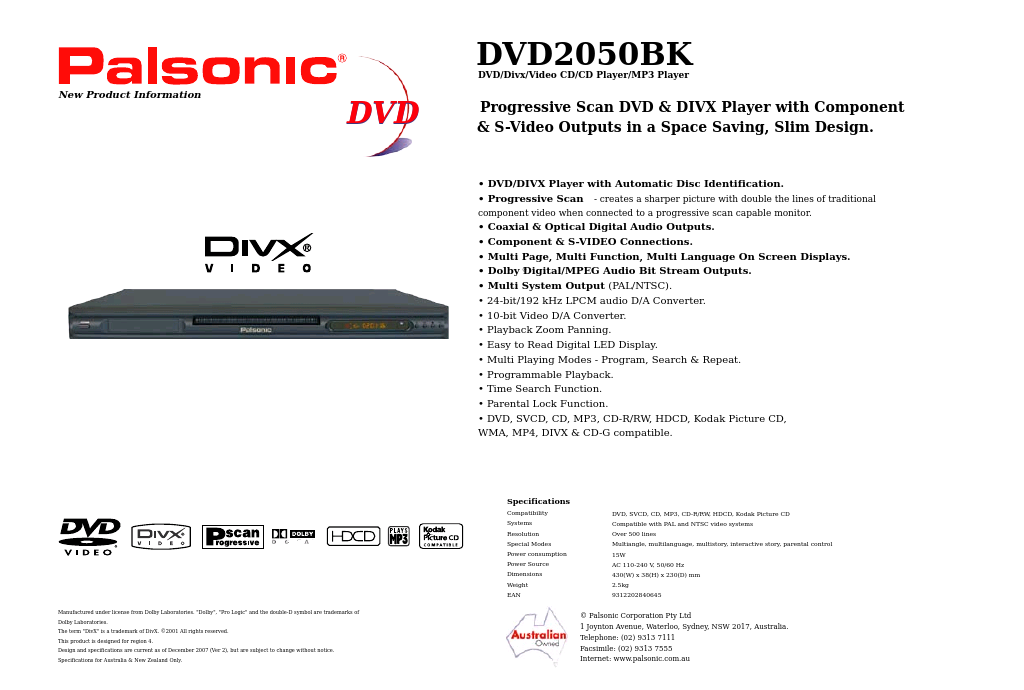 DVD2050BK