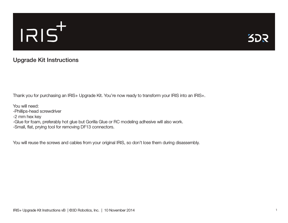 IRIS Plus Upgrade Kit