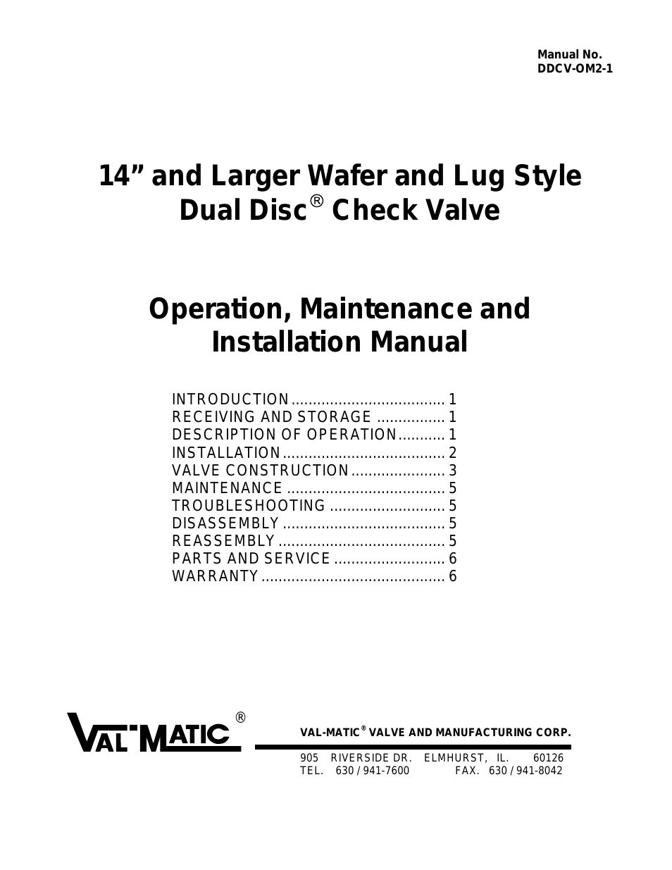 14 and Larger Wafer and Lug Style Dual Disc Check Valve