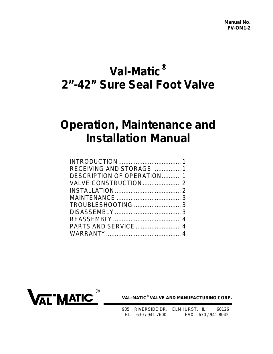 2-42 Sure Seal Foot Valve