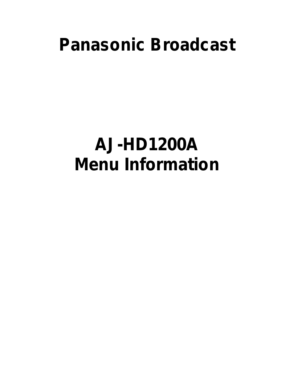 AJ-HD1200A