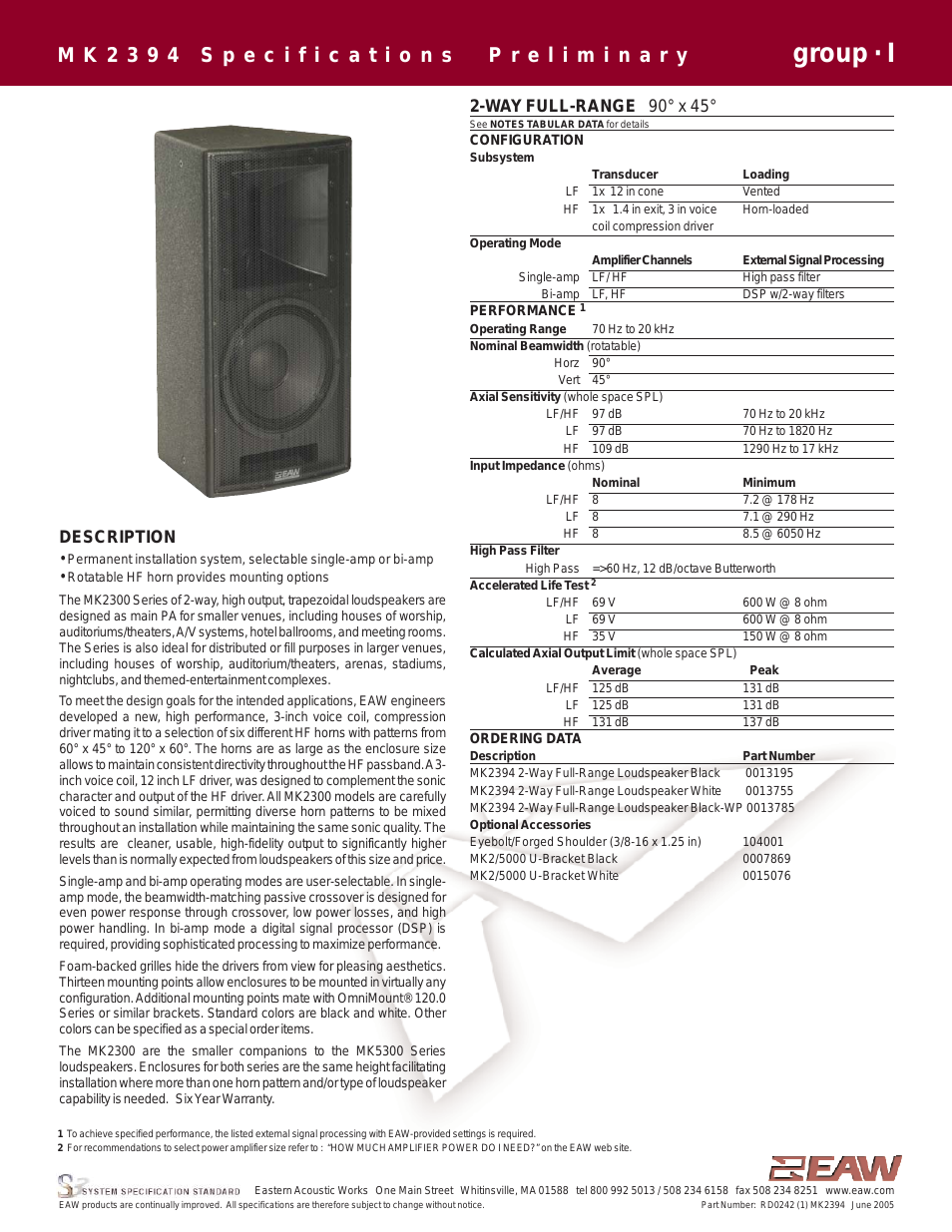Loudspeaker MK2394