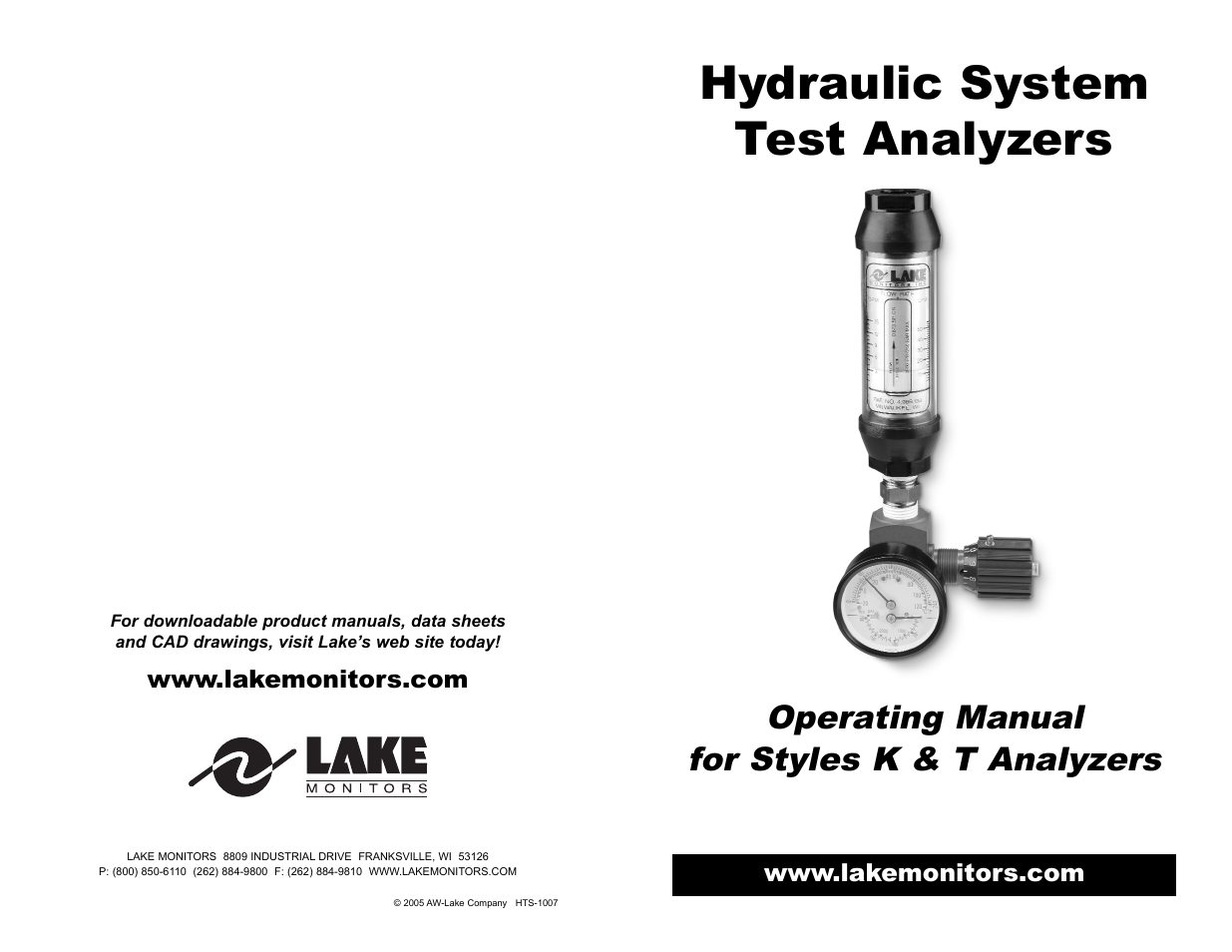 Hydraulic System Test Analyzers (Style K & T)
