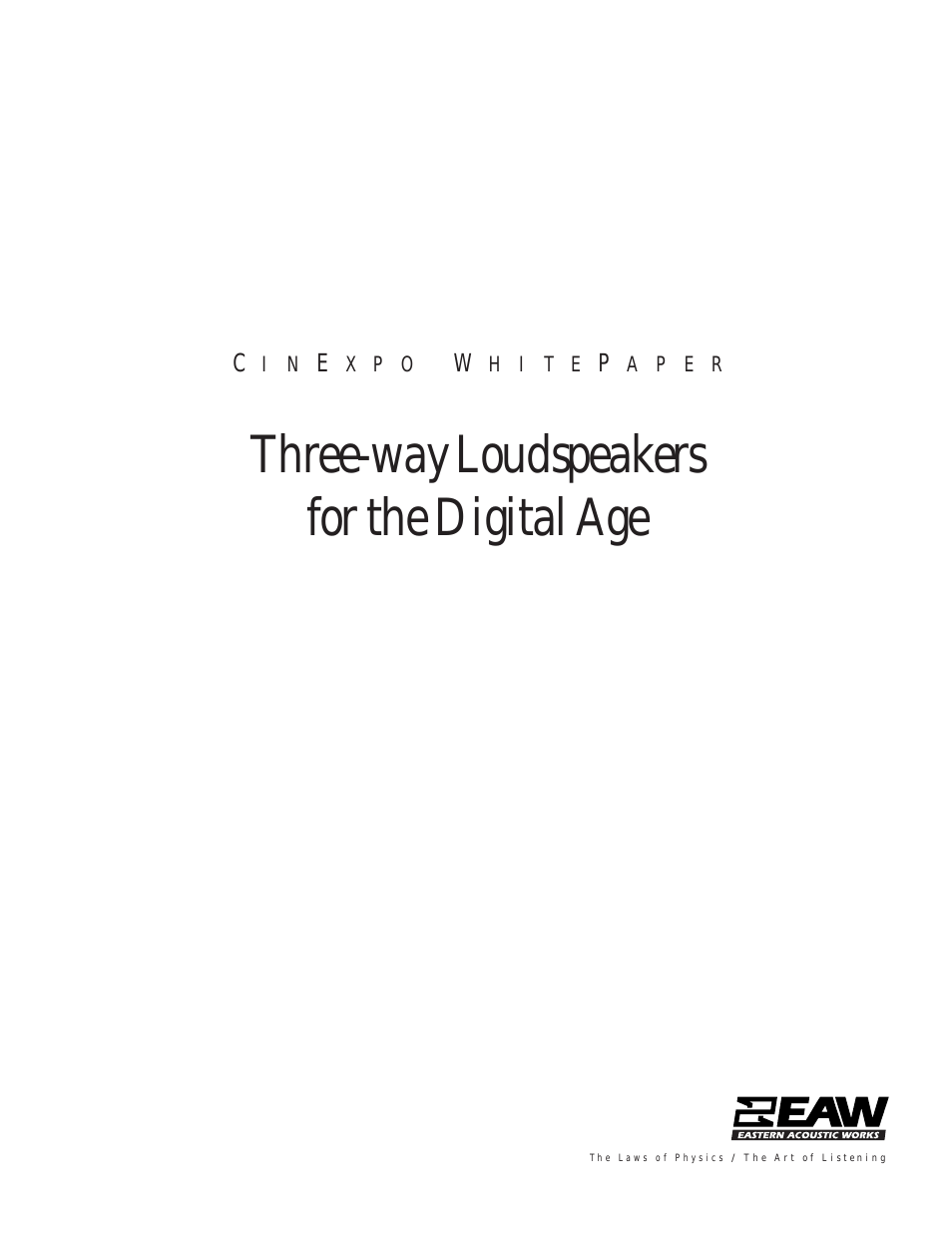 Three-way Loudspeakers