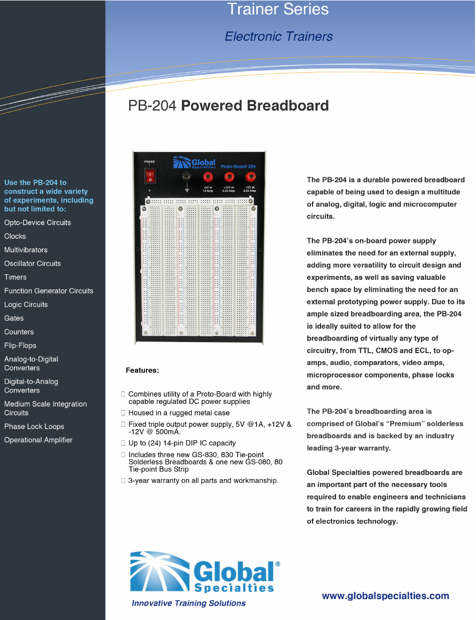 PB-204 - Data Sheet