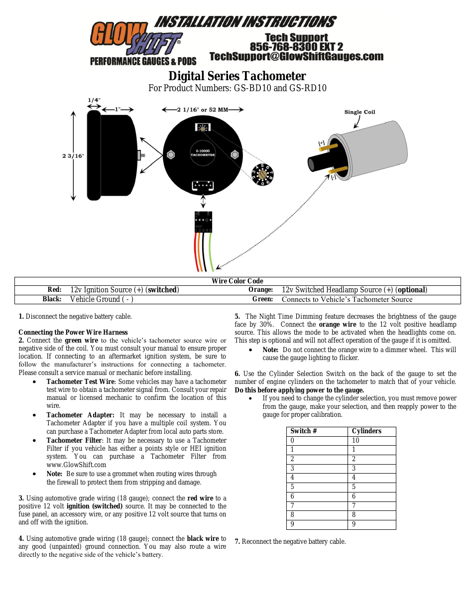 Digital Series Tachometer