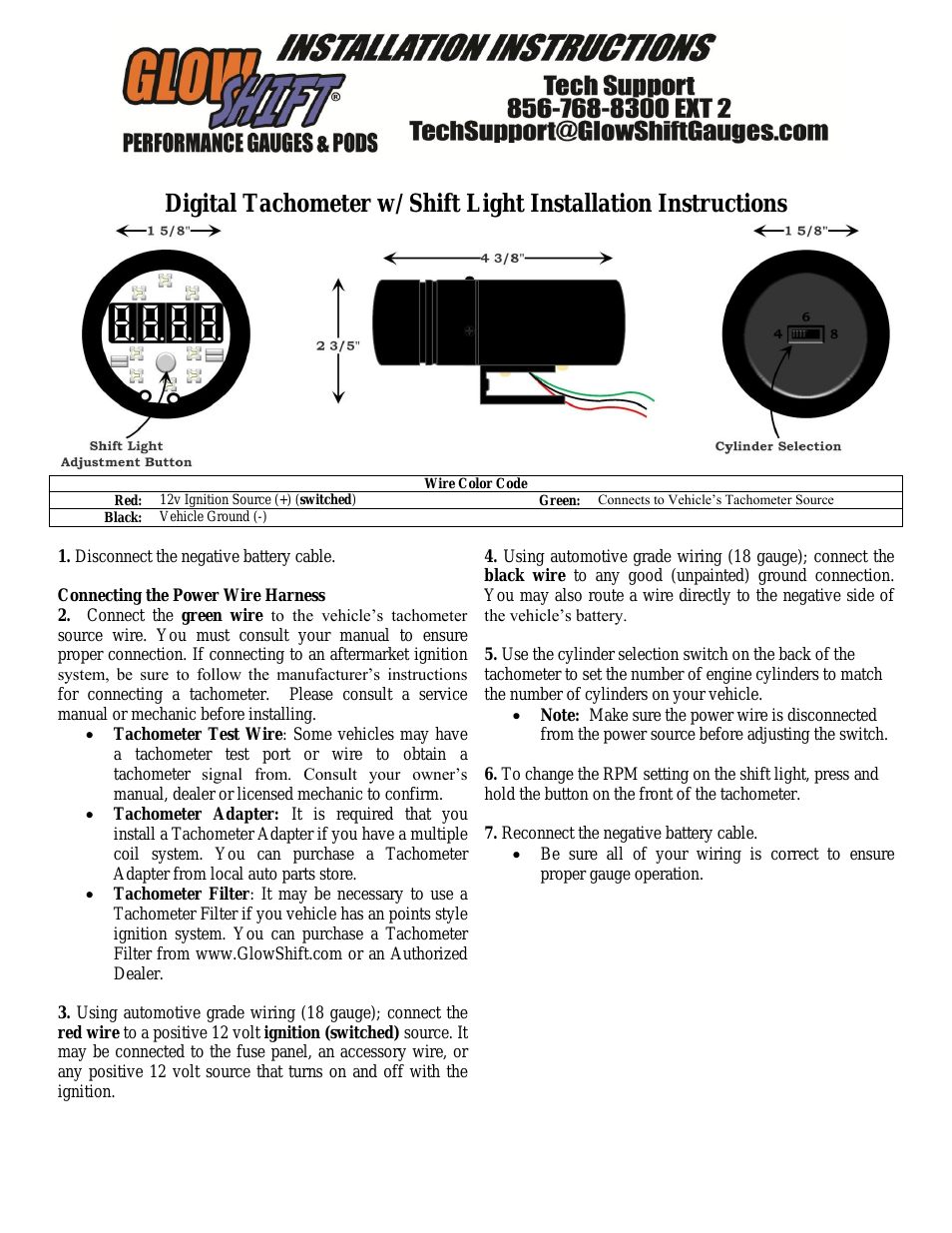 Digital Tachometer w_ Shift Light